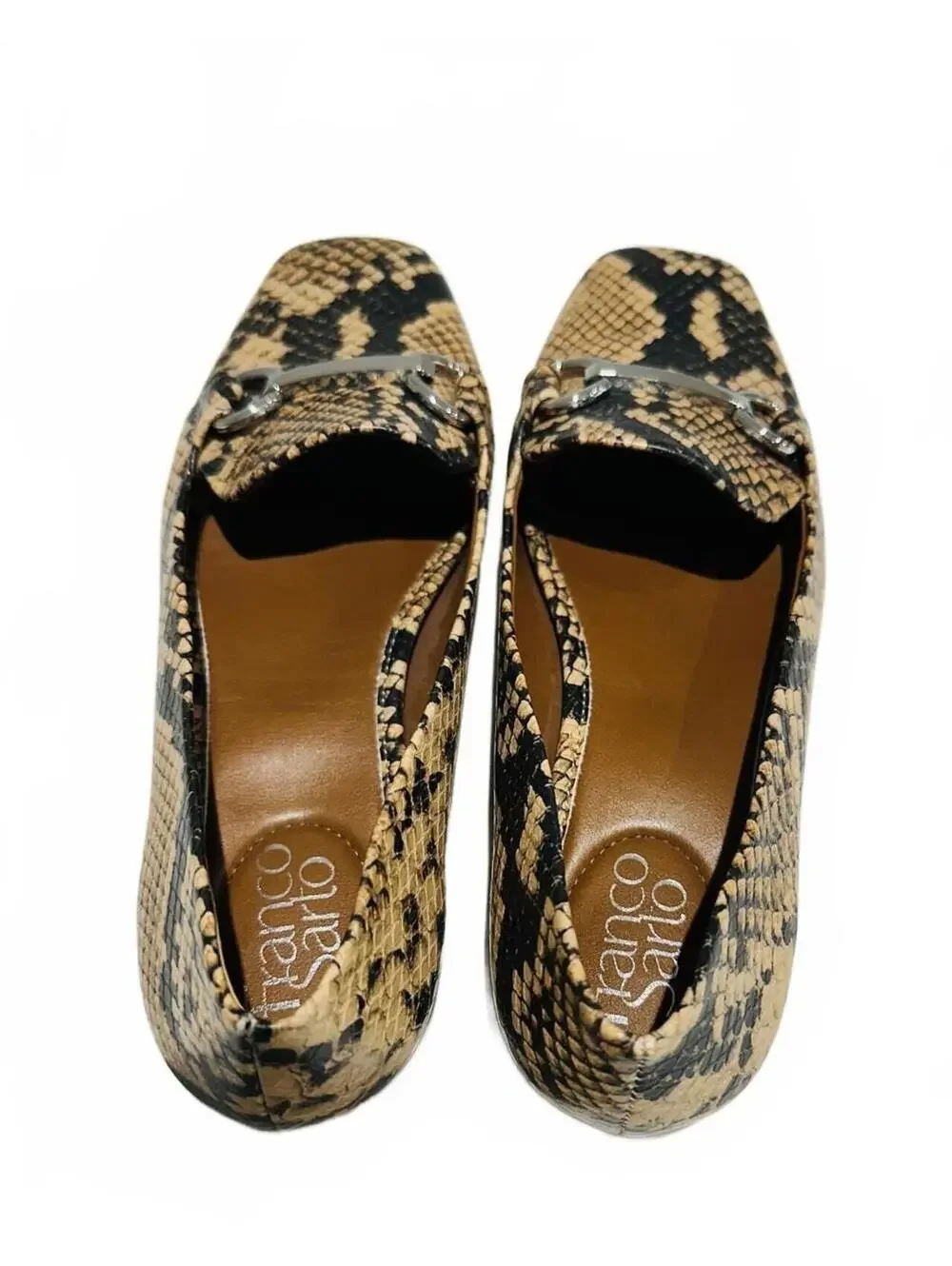 New Franco Sarto ‘Anica’ Snake Print Leather Loafers Size US6.5-EU36.5